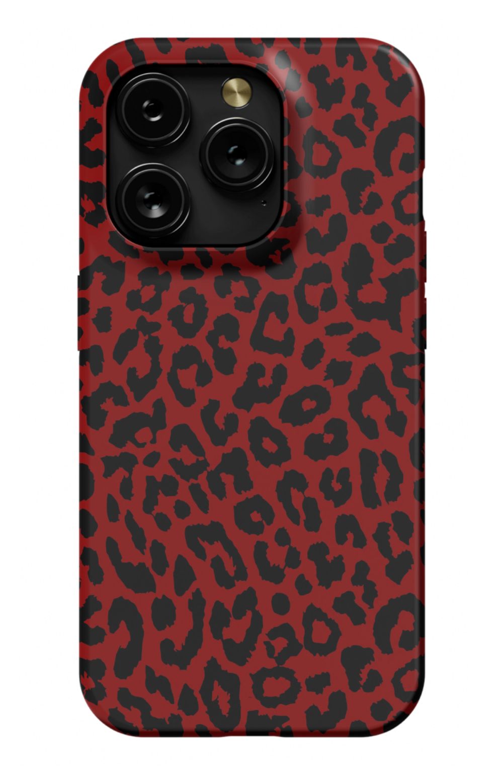 Red Leopard Print Phone Case